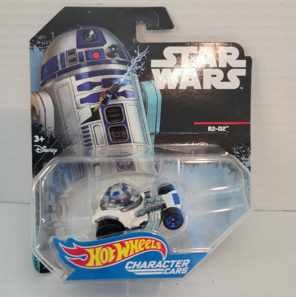 2014 Hot Wheels Character Cars Star Wars R2-D2 Hot Rod on Blue Card NIB
